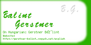 balint gerstner business card